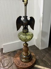 Antigo Lâmpada de vidro âmbar águia de metal folheada a bronze funcionando colecionável comprar usado  Enviando para Brazil