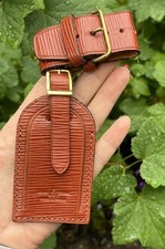 Autêntico Epi conhaque/cor marrom Louis Vuitton bagagem nome etiqueta e conjunto de ponteiros comprar usado  Enviando para Brazil