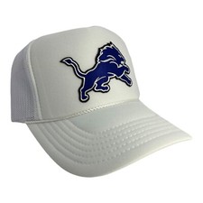 NOVO CHAPÉU BRANCO DETROIT LIONS 5 PAINÉIS COROA ALTA CAMINHONEIRO SNAPBACK MOTOR CITY comprar usado  Enviando para Brazil