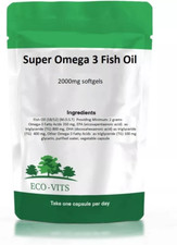 Óleo de peixe Super Omega 3 2000mg cápsulas gelatinosas – Suporte à saúde do coração e das articulações comprar usado  Enviando para Brazil