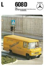 Folha de dados de caminhão - Mercedes-Benz - L 608 D - Van - c1974 - Folheto (T4334) comprar usado  Enviando para Brazil