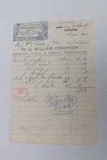 Billhead. coatbridge. wilsonto for sale  STOURPORT-ON-SEVERN