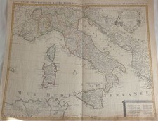 Italia Mapa De L ’ Isle Delisle Pierre Mortier 1720 Aproximado L’Italie Dressee comprar usado  Enviando para Brazil