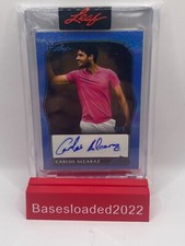 2023 LEAF ART OF SPORTS CARLOS ALCARAZ AUTÓGRAFO #2/9 (5 vezes vencedor do Grand Slam) comprar usado  Enviando para Brazil