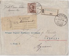 Italia1914 40c isolato usato  San Giuliano Terme