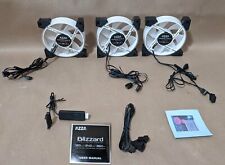 Usado, Pacote com 3: Kit de ventilador de refrigeração AZZA Hurricane II digital RGB 120mm x 25mm 4 pinos PWM comprar usado  Enviando para Brazil