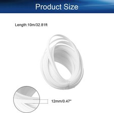 Usado, Manga de cabo de trança PET manga de malha de arame flexível branca 10m/32,8ftX12mm/0,47in comprar usado  Enviando para Brazil