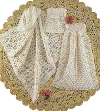 Crochet christening set for sale  SWANLEY