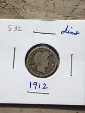 Moneda de diez centavos de barbero 1912 segunda mano  Embacar hacia Argentina