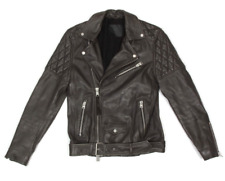 Jaqueta masculina ALL SAINTS Boyson couro marrom escuro motociclista tamanho XS comprar usado  Enviando para Brazil