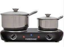 COOKTOP ELÉTRICO FARBERWARE 1500W SÓLIDO QUEIMADOR DUPLO 2 CONTROLES DE TEMPERATURA HP202-D11 comprar usado  Enviando para Brazil