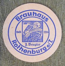 Bierdeckel brauhaus rothenburg usato  Spedire a Italy