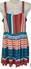 Vestido de playa Gypsies & Moondust para mujer S multicolor a rayas sin mangas línea A segunda mano  Embacar hacia Mexico