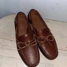 Tênis de barco polo masculino Ralph Lauren couro caído a óleo bronzeado EUA 8D novo sem caixa comprar usado  Enviando para Brazil