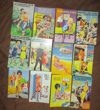 Cartões postais Xerxes quadrinhos LOTE DE TRABALHO X 12 RISQUE SAUCY COMIC SEASIDE C1960'S selecione GG comprar usado  Enviando para Brazil