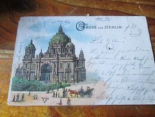 Używany, BERLIN POZDROWIENIE Z BERLINA NOWA KATEDRA BARDZO STARA POCZTÓWKA DO SPANDAU na sprzedaż  Wysyłka do Poland