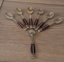 Vintage brass wooden for sale  SEAHAM