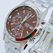 SEIKO SPIRIT SBTQ045 cronógrafo relógio masculino mostrador cor vermelho modelo limitado Japão, usado comprar usado  Enviando para Brazil