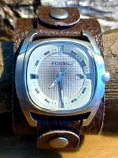 Usado, Relógio de pulso Fossil JR-9184 – Pulseira de couro genuíno – Não testado – com bateria sobressalente comprar usado  Enviando para Brazil