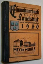Einwohnerbuch stadt landshut gebraucht kaufen  Landshut