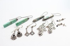 abalone sterling silver earrings for sale  LEEDS