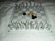 Schachbrett glas groß gebraucht kaufen  Marktleuthen