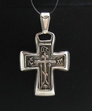 Pingente de prata esterlina genuíno cruz ortodoxa sólido Hallmarked 925 feito à mão novo comprar usado  Enviando para Brazil