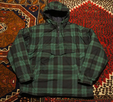 Moletom com capuz Y2K Gap Anorak verde xadrez XL canguru bolso acolchoado anos 90 RARO comprar usado  Enviando para Brazil