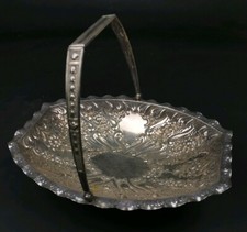 Cesto per Pane Fruit Cestino Coppa Metallo Argentato Inglese Electroplated XIX comprar usado  Enviando para Brazil