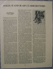 Solex aip carburettors for sale Solex aip carburettors for sale  BATLEY