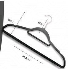 Pacote com 50 cabides de veludo KEPLIN antiderrapantes com barra de gravata (preto) comprar usado  Enviando para Brazil