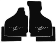 conjunto de tapetes de assoalho pretos para Karmann Ghia Typ 14 cupê logotipo cinza comprar usado  Enviando para Brazil