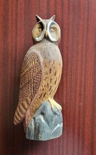 Geschnitzte holzfigur eule gebraucht kaufen  Böhlen