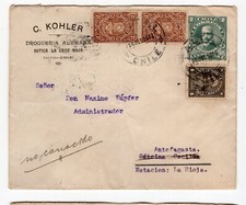 Selos fiscais mistos de franquia do Chile 1913 Taltal a Antofagasta Pampa Central comprar usado  Enviando para Brazil
