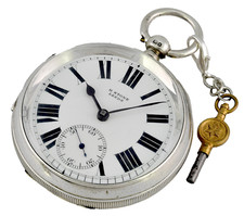 Antigo relógio de bolso inglês de prata esterlina tamanho grande - H Stone Leeds - 1908 comprar usado  Enviando para Brazil
