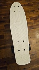 Skate de plástico Cal 7 22" completo branco estilo retrô mini cruzador comprar usado  Enviando para Brazil