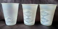 VINTAGE COPO PLÁSTICO COCA COLA EUA LOGOTIPO DIAMANTE LOTE 0F 3, usado comprar usado  Enviando para Brazil