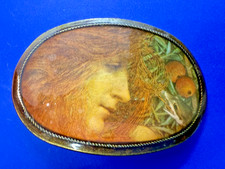 Fivela de cinto rara Eve Being Temptted by the Serpent Painting Art vintage década de 1970, usado comprar usado  Enviando para Brazil