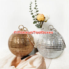 Bolsa de mão de cristal redonda discoteca alça bola festa noite casamento noiva C410 comprar usado  Enviando para Brazil