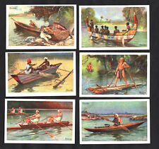 Usado, Conjunto de cartas de madeira canoas e barcos a remo Hoyer alemão década de 1920 remos a remo comprar usado  Enviando para Brazil