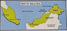 Map malaysia vintage for sale  DUNDEE