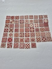 Conjunto de 61 ímãs de geladeira com padrões de colcha creme vermelho 1" quadrado lote HTF comprar usado  Enviando para Brazil