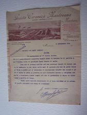 Fattura società ceramica usato  Italia