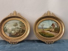 Quadretti ovale vintage usato  Foggia