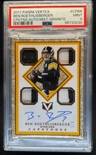 2017 Panini Vertex Ben Roethlisberger Capstones Patch Granito Auto #3/5 PSA 9 comprar usado  Enviando para Brazil