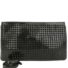 Bolsa de mão Christian Louboutin Panettone Spike couro envernizado com alça/7BE1331, usado comprar usado  Enviando para Brazil