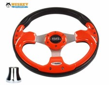 Volante esportivo laranja carrinho de golfe e adaptador cromado para Yamaha G-Series, G29, usado comprar usado  Enviando para Brazil
