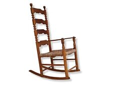 Danish design, Anos 60, rockingchair, Madeira De Carvalho, fibra natural, Estado Original comprar usado  Enviando para Brazil