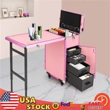 Mesa de unhas estação móvel rolante maquiagem trem estojo mesa de manicure com alto-falante comprar usado  Enviando para Brazil