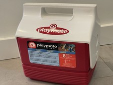 Igloo Playmate Mini Cooler 6 Latas Vermelho e Branco Lancheira Pele 6 Latas 3 L, usado comprar usado  Enviando para Brazil